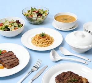 <strong>Complete</strong> <strong>Cheap</strong> 72-Piece Melamine Dinnerware Set with Plates, Bowls, Spoons,Trays &amp; Casserole - Product Image 6