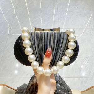 Fashionable PU Pleated Bucket Bag Diamond-studded Small Square Bag Chain Zipper Closure Women Fashion Handbag <b>Sweet</b> Lady Bag - Product Image 3