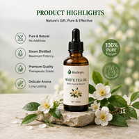 Huile essentielle de thé blanc 100% naturelle, qualité cosmétique, huile parfumée biologique au thé blanc pour la peau, les cheveux, le corps et les diffuseurs de parfum