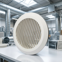 Grille de Diffusion Plafond Ronde 100mm en ABS pour Système de Ventilation CVC