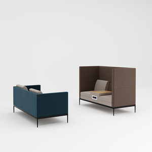 Muebles Modernos para Sala de Espera, Conjunto de Sofás para Reuniones de Visitantes, Sofá de Oficina con Respaldo Alto, Sofá Lounge, Sofá de Privacidad - Product Image 2