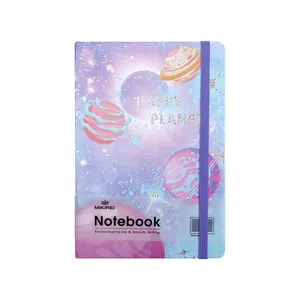 2023 Wholesale Office Business School Supplies Custom Printing A5 Purple Plant Stamping Notebook Gift Journal Logo