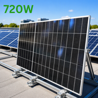 Panel Surya Premium 700W 710W 720W 730W TOPCon Bifacial Tipe N Monokristalin CE TUV untuk Pembangkit Listrik Tenaga Surya
