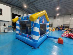 Lit de saut de bonbons <span class=keywords><strong>bleu</strong></span> Offre Spéciale enfants sautant château trampoline gonflable équipement de location de fête videur gonflable pour enfants - Product Image 5