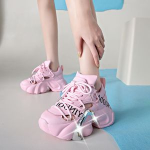 รองเท้าผ้าใบผู้หญิงระบายอากาศได้ดี สไตล์ลำลอง วิ่งออกกำลังกาย ฤดูร้อน พื้นหนา ยางพารา - Product Image 2