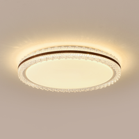 Nouvelle Plafonnier Rond 2025, Luminaire Moderne en Bois de Noyer de Luxe pour Salon et Chambre à Coucher