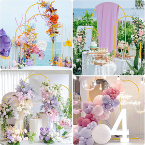 Arco <span class=keywords><strong>de</strong></span> Metal Circular para Decoración <span class=keywords><strong>de</strong></span> Bodas y Fiestas, Diseño <span class=keywords><strong>de</strong></span> Luna y Cueva, Resistente, 6-7 pies <span class=keywords><strong>de</strong></span> Altura, con Soporte para Arco - Product Image 5