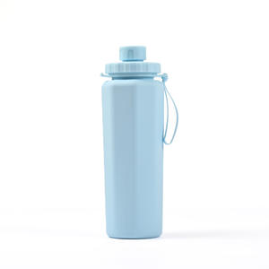 Portable Silicone <b>Sports</b> <b>Water</b> <b>Bottle</b> 500Ml Foldable Travel Drinkware Unisex Blue Green Yellow Purple Gray - Product Image 1