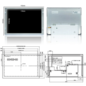 Tianma 8.0 "800x480 <span class=keywords><strong>LCD</strong></span> Panel p0800wvf1ma00 ngoài trời ánh sáng mặt trời có thể đọc được xách tay hiển thị công nghiệp 8 inch <span class=keywords><strong>LCD</strong></span> <span class=keywords><strong>module</strong></span> - Product Image 2