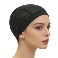 IRUIBEAUTY Kit de Fabrication de Perruques 95 Pièces/Ensemble, Bonnets en Maille Noire, Fil à Tisser les Cheveux, Aiguilles T/C, Peigne à Queue de Rat, Élastiques, Outil DIY