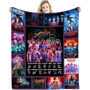 ผ้าห่มพิมพ์ลายภาพยนตร์ Stranger Things แบบใหม่สั่งทำพิเศษ ผ้าฟลีซเนื้อนุ่ม ผ้าห่มแฟลนเนลแบบสวมใส่ได้ ของขวัญสำหรับเด็กและผู้ใหญ่ - Product Image 5
