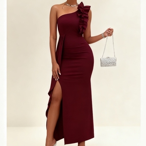 Novità Estate 2026: Elegante <span class=keywords><strong>Abito</strong></span> <span class=keywords><strong>Lungo</strong></span> <span class=keywords><strong>Monospalla</strong></span> <span class=keywords><strong>con</strong></span> Stampa Floreale e <span class=keywords><strong>Spacco</strong></span> - Product Image 3