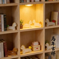 Repose-baguettes en verre soufflé artisanal en forme de poney, figurine animale en verre borosilicate, mini cheval mignon, support de vaisselle, cadeau