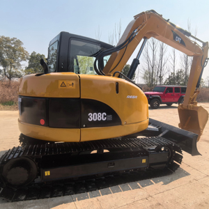 Mini-excavatrice d'occasion 8 tonnes Caterpillar 308 CAT 308 CAT 308C, pelle sur chenilles d'origine japonaise, marteau briseur d'occasion, certifiée CE - Product Image 1