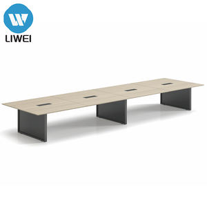 Mesa de Conferencia y Escritorio de Oficina Modular Extensible y Ajustable de Madera Maciza Moderna y Ecológica de LIWEI para Uso Comercial - Product Image 1