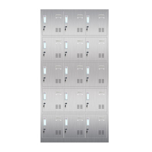 Stainless Steel Locker 18 Door 4 Layers High Quality Metal Locks For Workshop <b>Storage</b> - Product Image 2