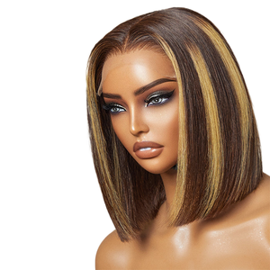 Perruques Bob Courtes Droites en Cheveux Humains Brésiliens Naturels, Sans Colle, avec Dentelle Frontale 13x4, Taille de Bonnet 10-16 Pouces – Offre Spéciale - Product Image 5