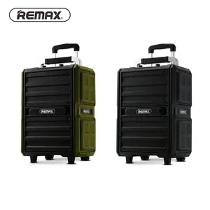 Remax RB-X5 extérieur chariot Bluetooth haut-parleur avec microphone/interface guitare professionnel Boombox haute qualité 10 pouces basse