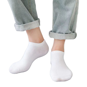 Breathable Low Cut Ankle <b>Socks</b> Men <b>Polyester</b> Cotton Spandex Knitted Sport Casual <b>Socks</b> - Product Image 2