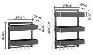 Organizador Magnético para Refrigerador, Estante Lateral de 3 Niveles, Estante para Especias de Acero al Carbono, Estante de Almacenamiento para Refrigerador, Soporte de Pared para Cocina - Product Image 2