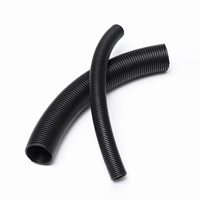 Pa nylon noir orange flamme résistant au feu câble flexible ondulé conduit électrique tuyaux fil fendu métier à tisser 10mm 20mm