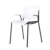 Vente en gros de chaises de bureau avec accoudoirs en PP mobilier pour salle de classe chaises de conférence en plastique bon marché pour salle de formation
