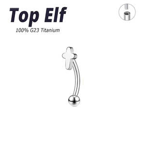 G23 ASTM F136 Titane Piercing Banane Sourcils Anneau Barbell Courbé Daith Helix Rook Boucle d'oreille Cartilage Tragus Body Jewelry - Product Image 4