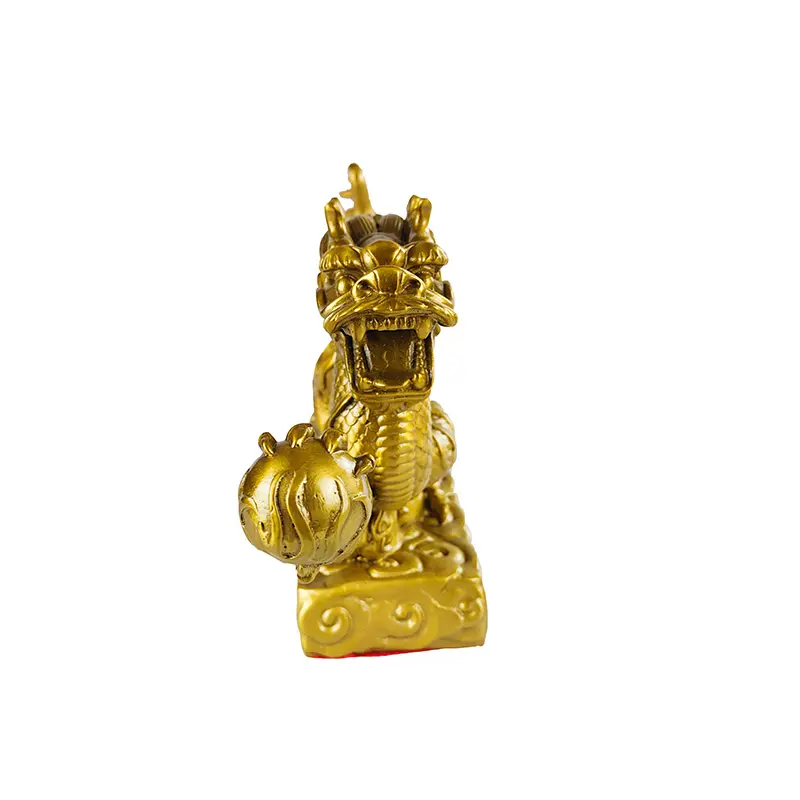Fábrica personalizar cobre dragão estátua produtos casa fengshui poder metal escultura dourada bronze dragão ornamentos