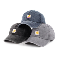 Gorra de béisbol de sarga lavada unisex al por mayor, gorra ajustable Vintage para papá