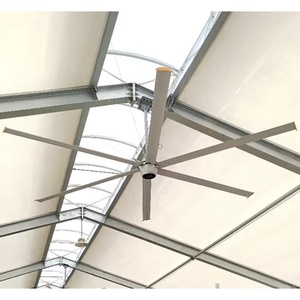 AMCLING 12 pies 7,3 m 750W 220V 6 aspas techo eléctrico negro ventilación Industrial imán permanente hvls ventilador - Product Image 1