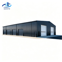 Entrepôt à structure métallique pour cour, avec portique, préfabriqué, design moderne, fournisseur OEM personnalisé Ganyo