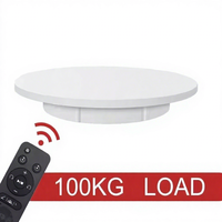 Plateau tournant électrique télécommandé de 60 cm, capacité 100 kg, pour exposition et photographie
