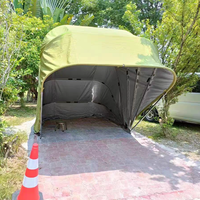 Abri de voiture pliable manuel simple et portable - Abri de stationnement extérieur moderne résistant aux intempéries et imperméable