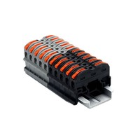 Connecteur de câblage modulaire à montage sur rail DIN, à connexion rapide sans vis, remplace le bornier de type britannique