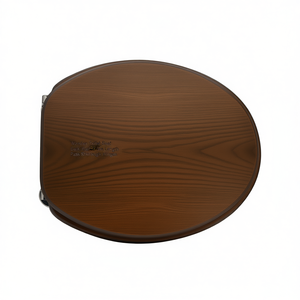 Siège de toilette en bois Noyer foncé 50 cm de longueur Charnières traversantes - Product Image 3