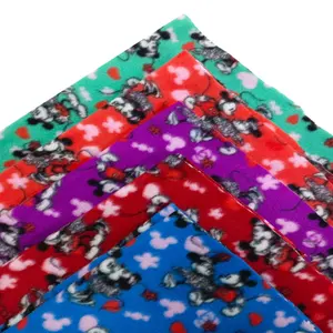 Printed Polar Fleece Fabric paw print fleece fabric dog print fleece fabric from China keqiao Shaoxing suppliers