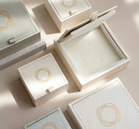 Colliers, boucles d'oreilles et bracelets de luxe personnalisés recyclables, emballages haut de gamme, boîtes en papier imprimées à ouverture rabattable pour les bijouteries