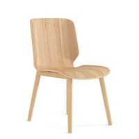 Chaise de salle à manger minimaliste en bois Burlywood, empilable, à dossier incurvé, pour écoles, restaurants et cantines, à prix abordable