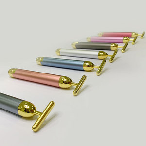 Kim Hong-kang Beauty Bar 24K Gold T-shaped Vibrating Massager USB Rechargeable Facial Tool - Product Image 3