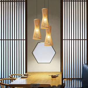 Lampe suspendue créative en bambou chinois, longue, faite à la main, LED, pour la <span class=keywords><strong>maison</strong></span>, la chambre à coucher, l'îlot de <span class=keywords><strong>cuisine</strong></span>, le restaurant, la <span class=keywords><strong>maison</strong></span> de thé, <span class=keywords><strong>abat</strong></span>-<span class=keywords><strong>jour</strong></span> - Product Image 1
