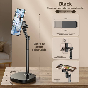 ฐานวางโทรศัพท์แบบมีน้ำหนักถ่วง 2 in 1 แข็งแรงทนทาน ปรับระดับความสูงได้ ที่วางโทรศัพท์มือถือแบบตั้งโต๊ะ วัสดุโลหะ - Product Image 2
