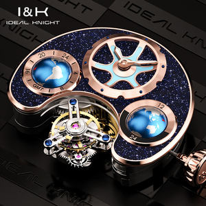 Orologio Automatico da Uomo di Lusso Impermeabile Ideal Knight 6805, Scheletrato con Tourbillon in Acciaio Inossidabile - Product Image 1