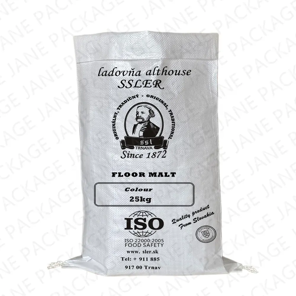 Jane pacote pp embalagem plástico polipropileno tecido 50 libras para o saco agricu com forro do pe