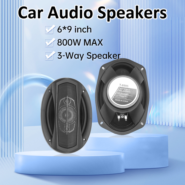 T-16995 6*9 Inch 3 Way 800W Max Coaxial Car Speakers Pair Car Audio Speakers for Vehicle