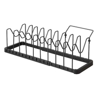 Support de rangement réglable pour couvercles de casseroles, en métal, pour ustensiles de cuisine, organisateur de comptoir de cuisine