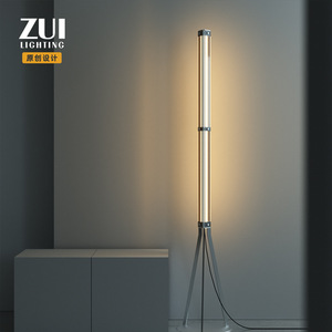 ZUI Lighting Floor Lamp <b>LED</b> Touch Control Triangular Base Home Living Room <b>Corner</b> <b>Light</b> Minimalist Design - Product Image 2