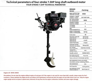 <strong>Outboard</strong> <strong>Jet</strong> <strong>Drive</strong> Lightweight Gasoline <strong>Outboard</strong> Engine 7.5HP 4 Stroke New with Tiller Handle for <strong>Small</strong> Dinghies and Tenders - Product Image 3