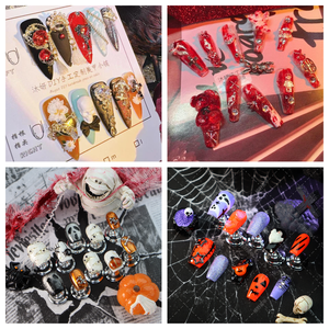 Bonne qualité ongles longs amande miroir ongles nus conseils dessiner esprit noir chauve-souris Art <span class=keywords><strong>faux</strong></span> ongles approvisionnement personnalisé presse sur les ongles - Product Image 5