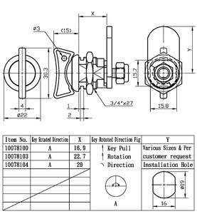 Serrure à came sans clé à quart de tour de qualité supérieure en alliage de zinc chromé pour armoire de jeu d'arcade, accessoire de quincaillerie très vendu - Product Image 5