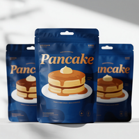 Sacs pour la vente au détail de mélange pour crêpes et gaufres de supermarché Sac debout à fermeture éclair thermoscellable Sac d'emballage en plastique pour mélange de farine à gâteau en poudre pour crêpes